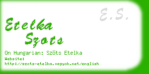 etelka szots business card